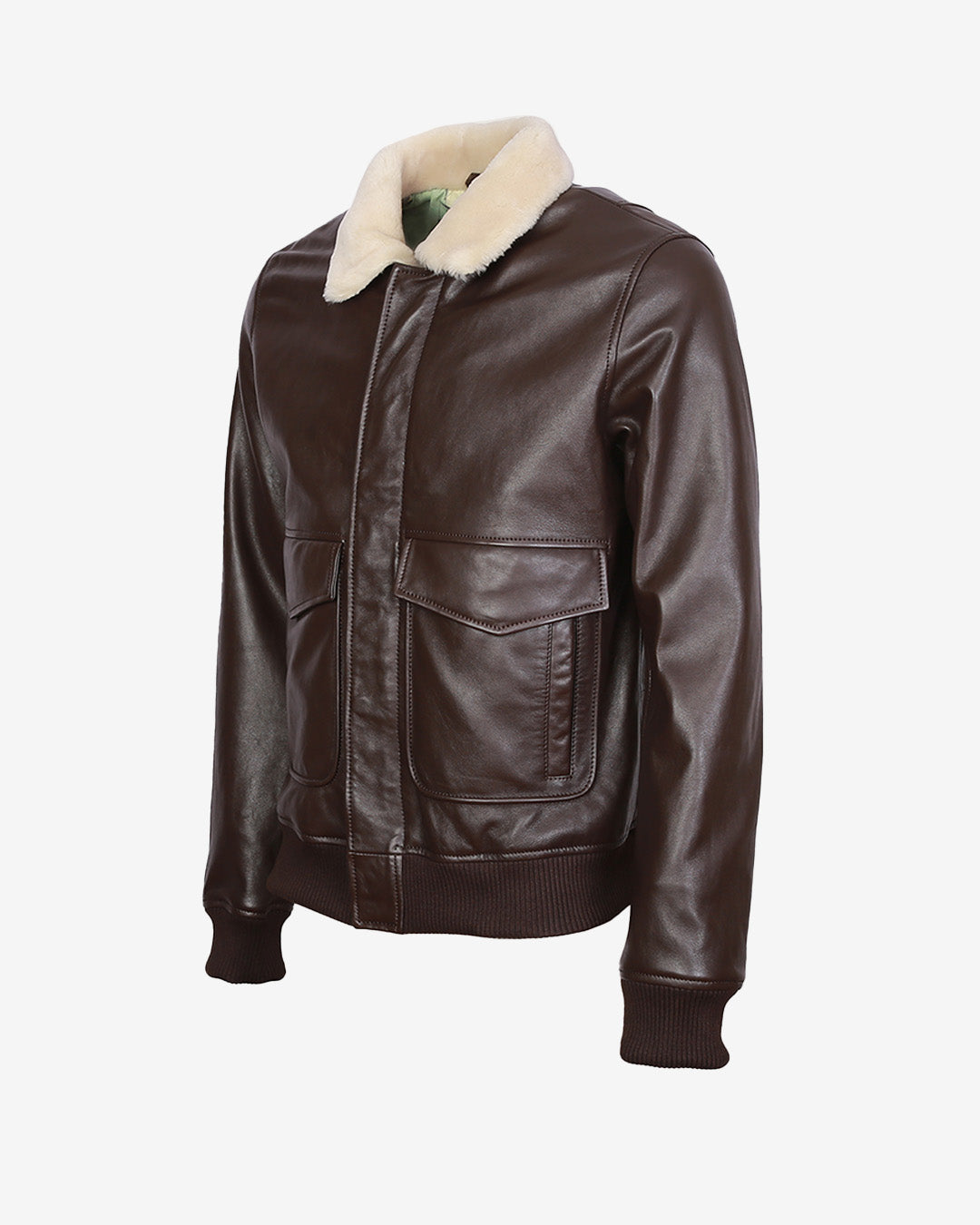 Airin G-1 Pilot Leather Jacket With Fur Collar