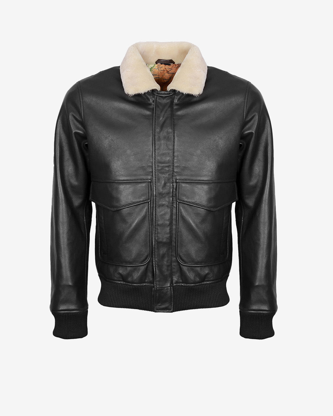 Airin G-1 Pilot Leather Jacket With Fur Collar
