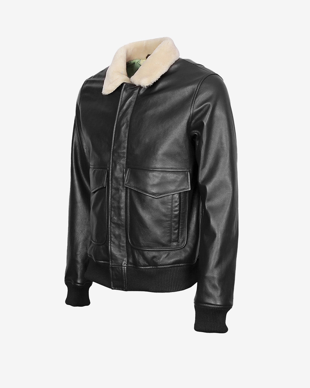 Airin G-1 Pilot Leather Jacket With Fur Collar