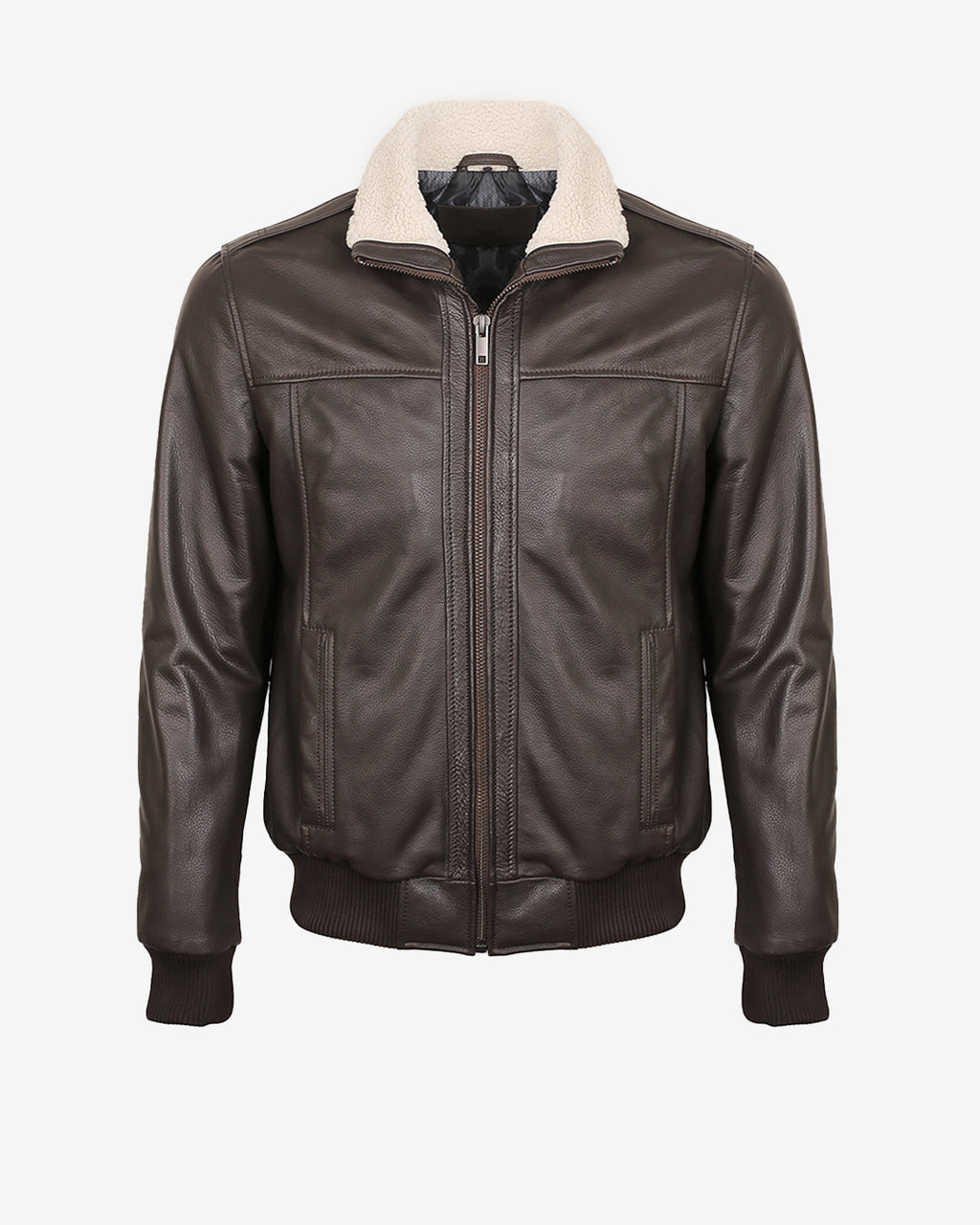 A2 Aviator Leather Jacket With Fur Collar