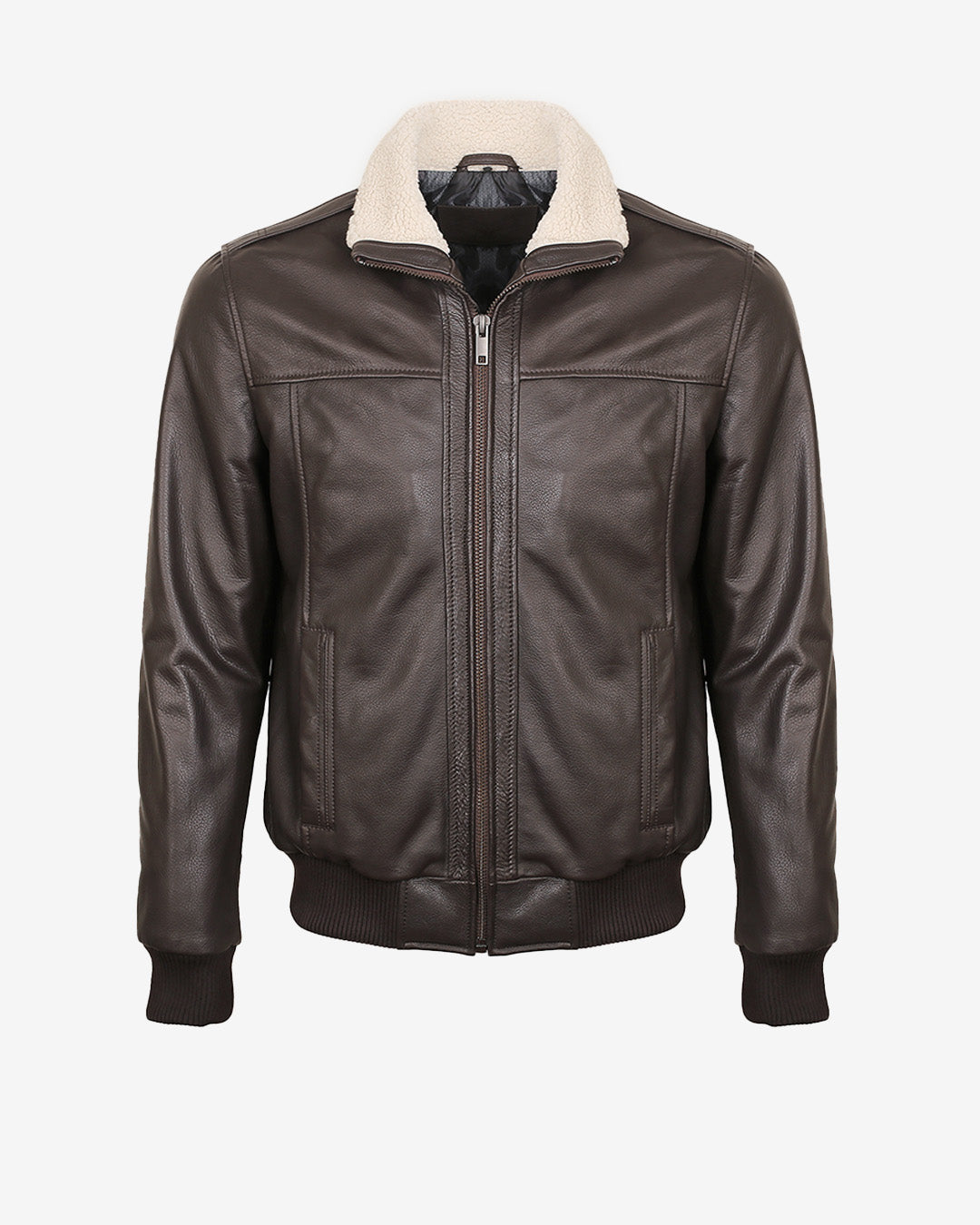 A2 Aviator Leather Jacket With Fur Collar