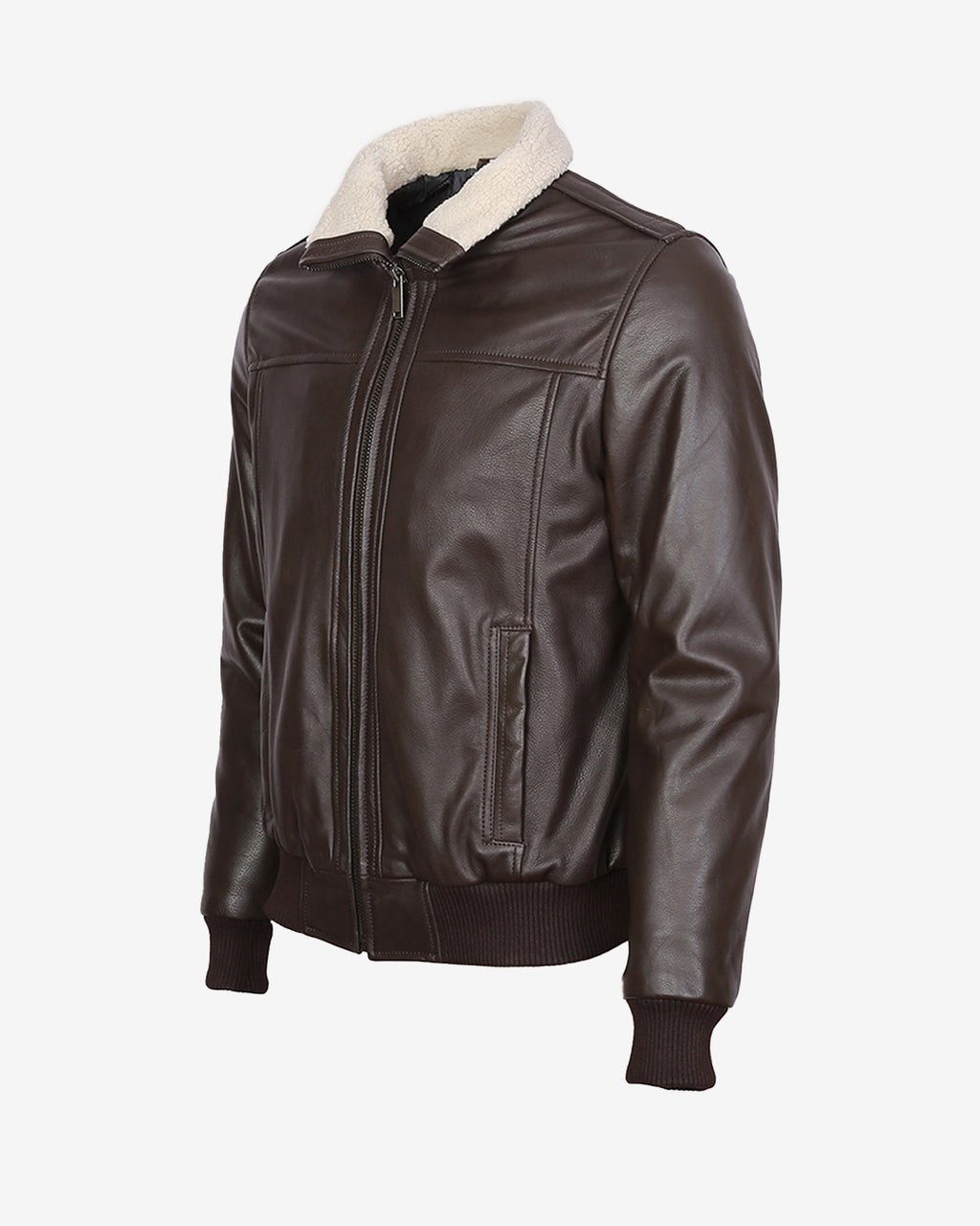 A2 Aviator Leather Jacket With Fur Collar