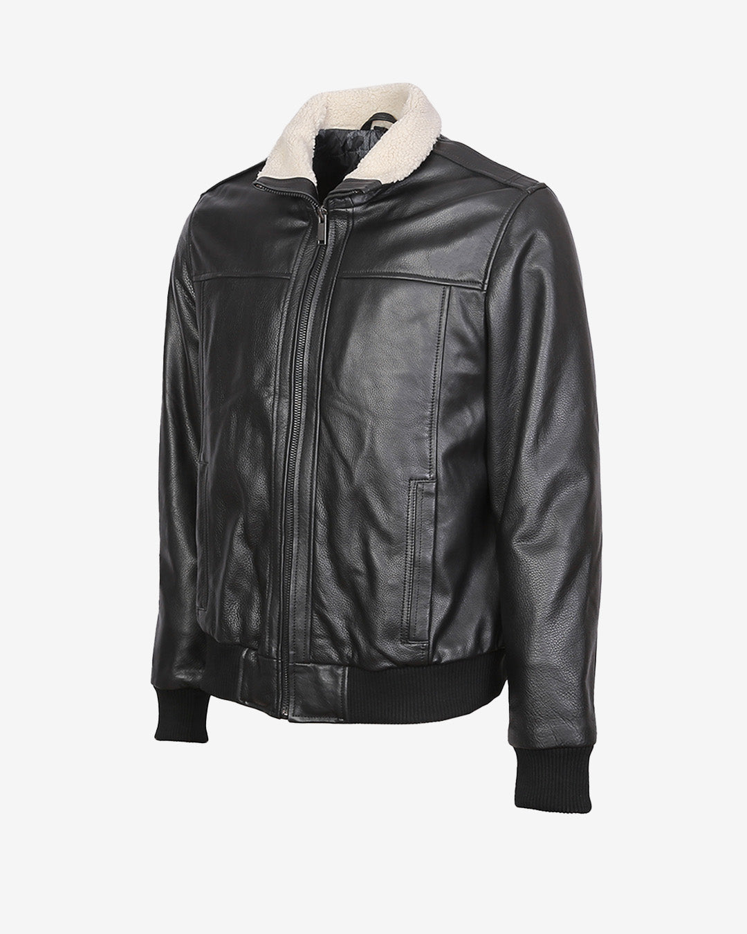 A2 Aviator Leather Jacket With Fur Collar