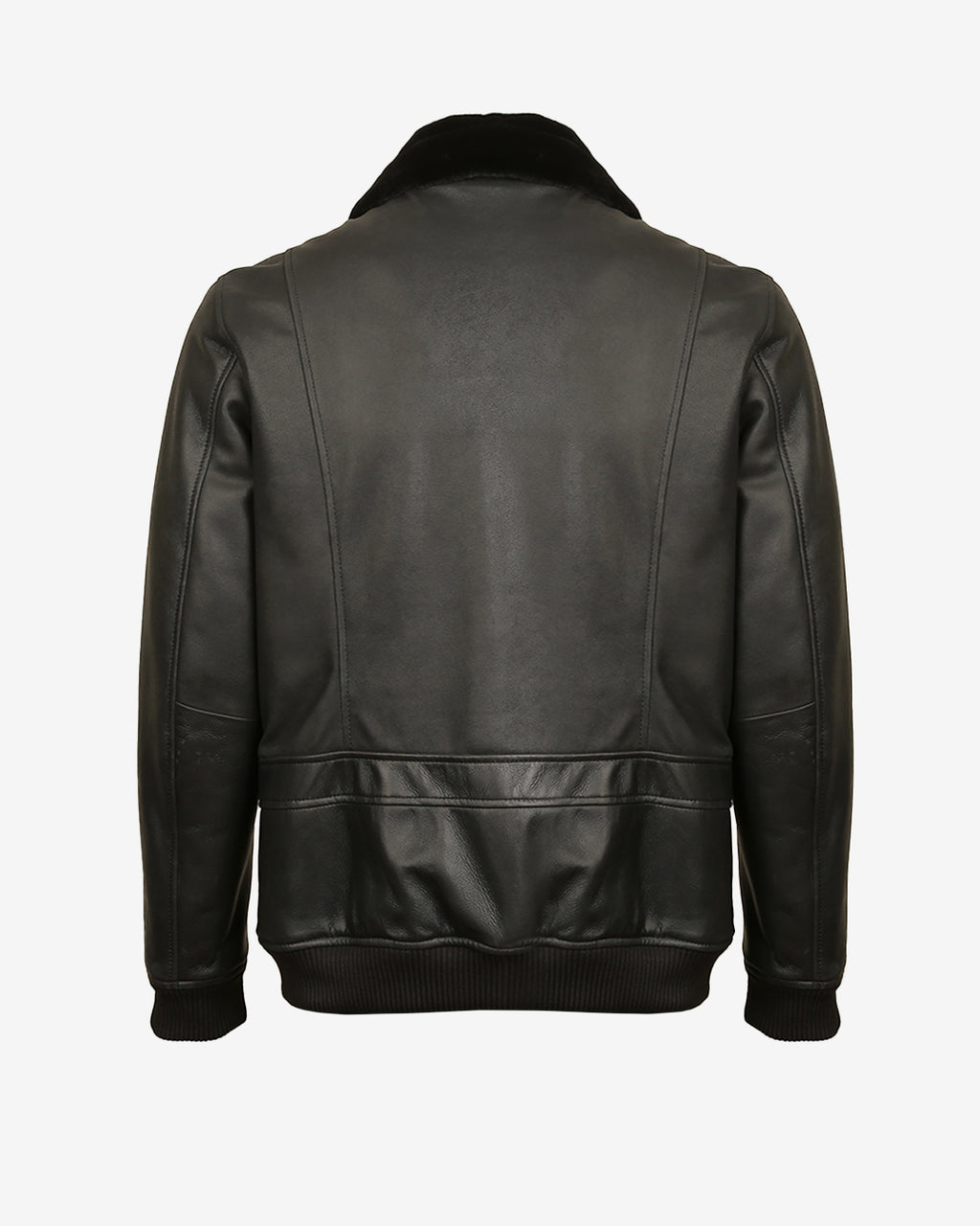 Arturo Bomber Leather Jacket With Fur Collar