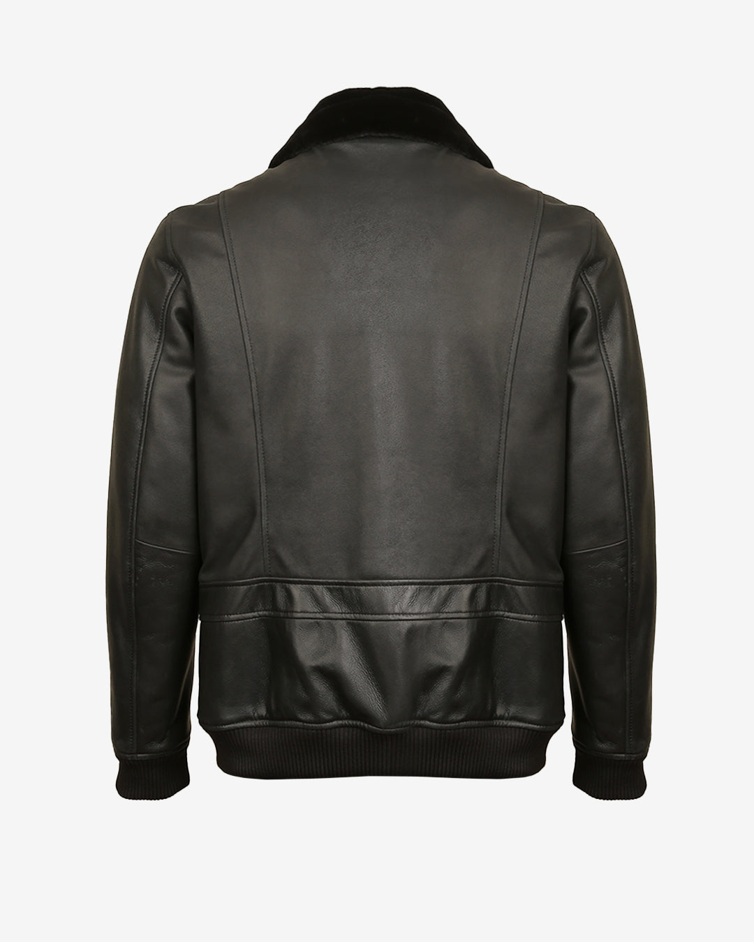 Arturo Bomber Leather Jacket With Fur Collar