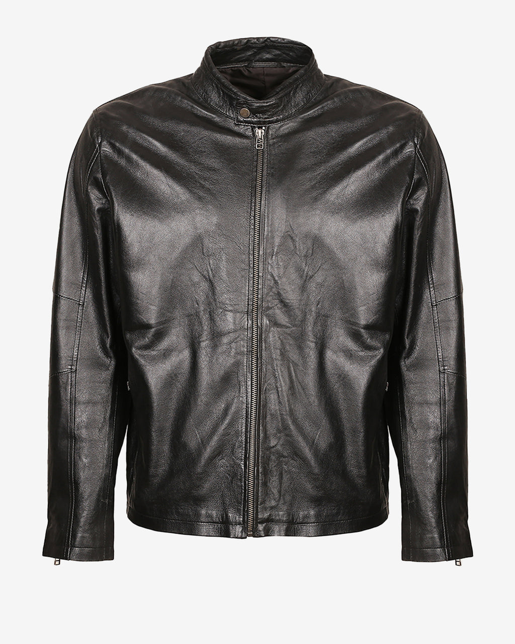 Classic Cafe Racer Leather Jacket