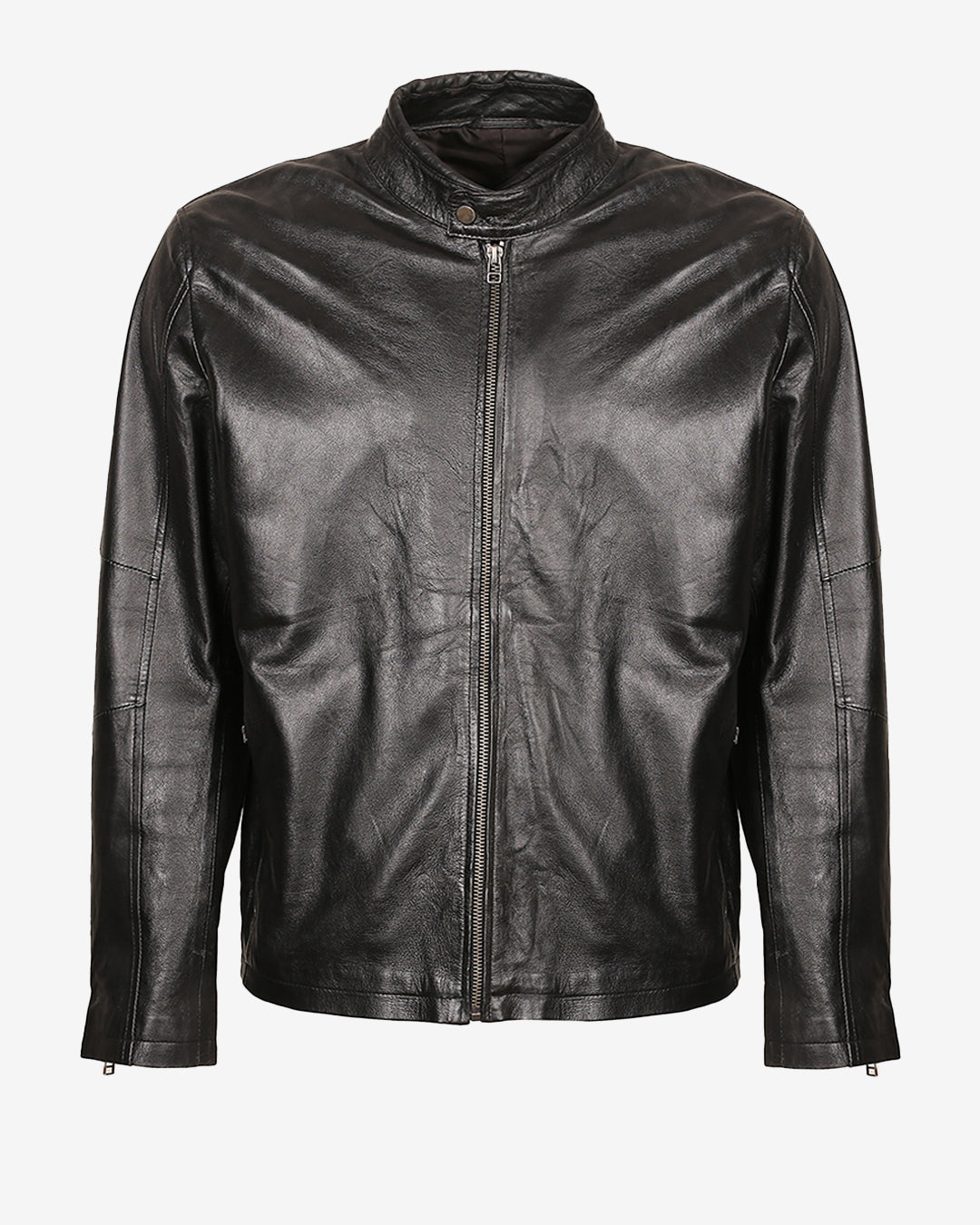 Classic Cafe Racer Leather Jacket