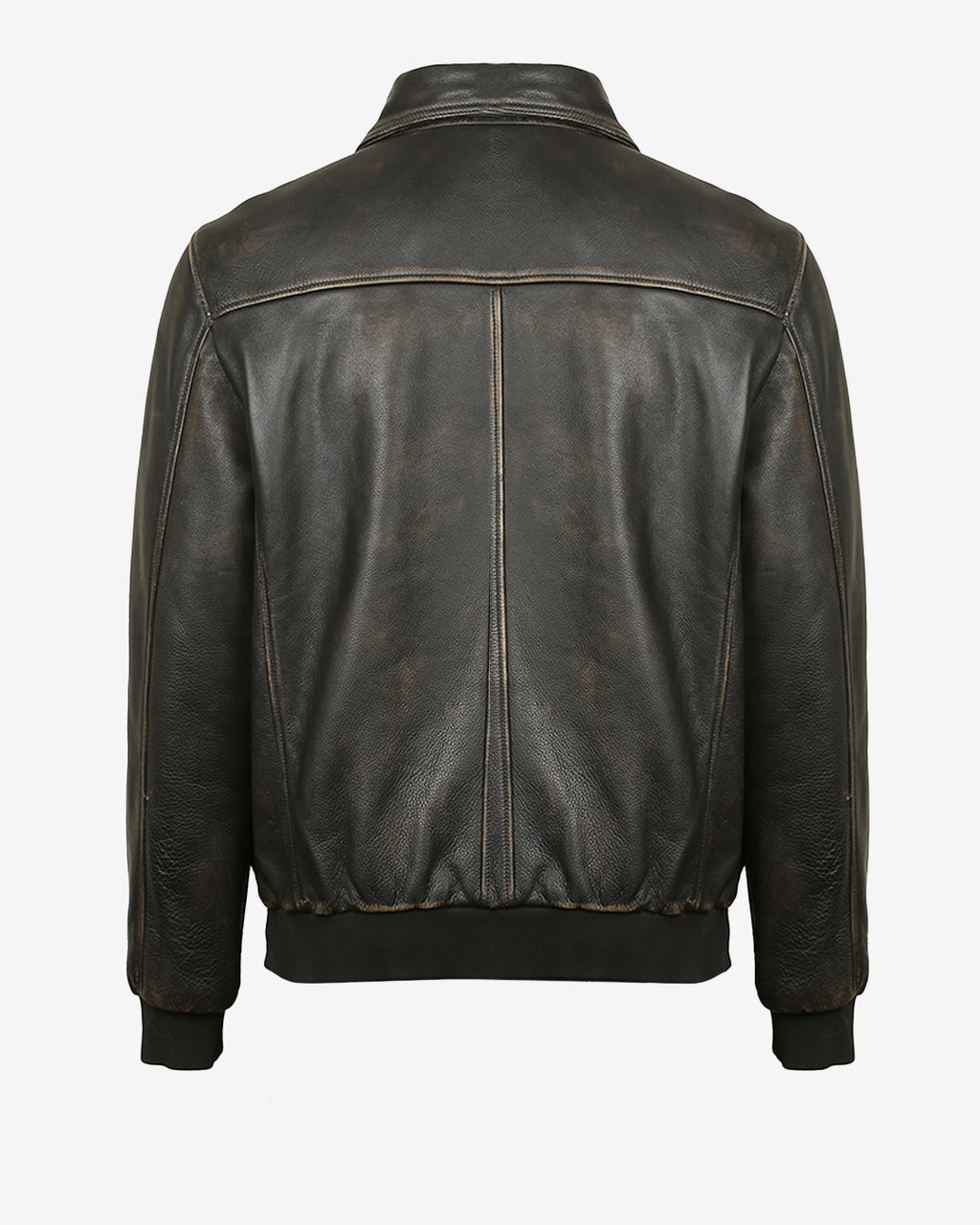 Vintage Leather Bomber Jacket