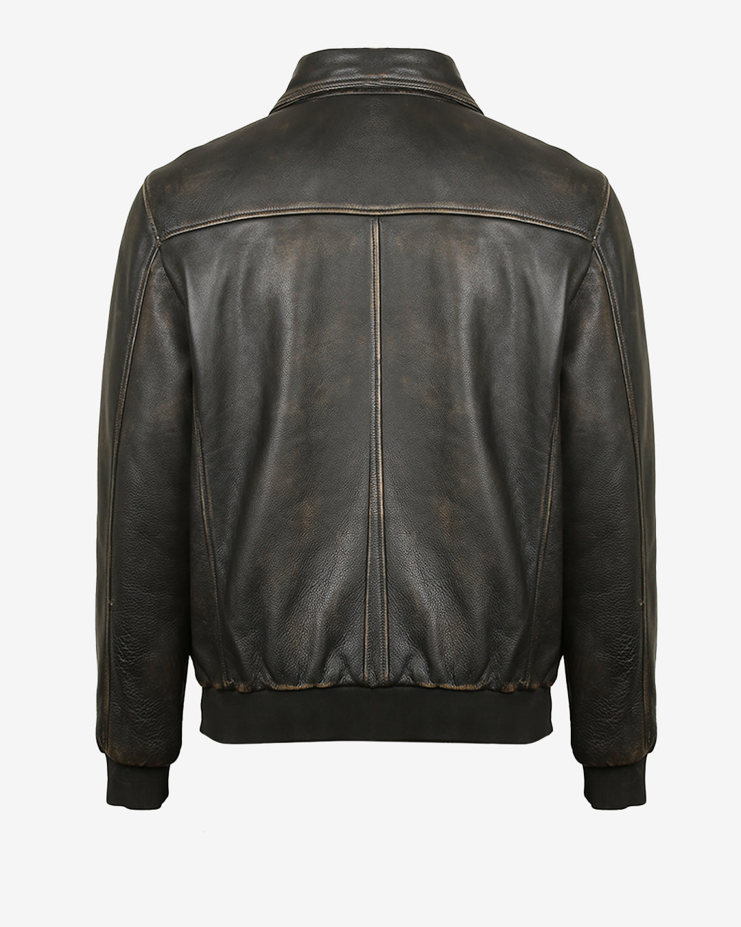 Vintage Leather Bomber Jacket