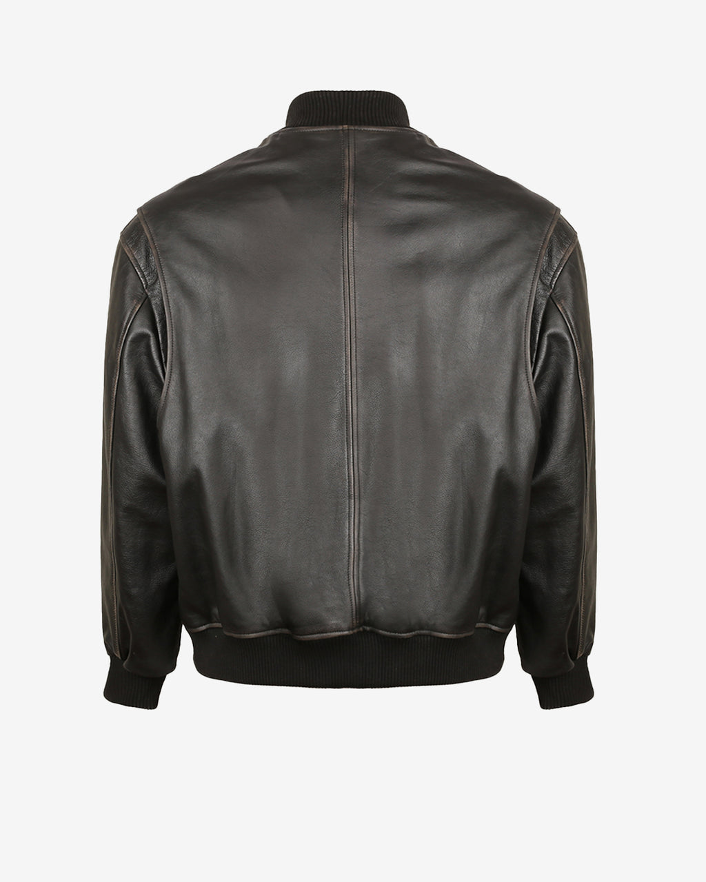 Oversized Bomber Leather Jacket