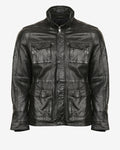 Utility Leather Field Jacket