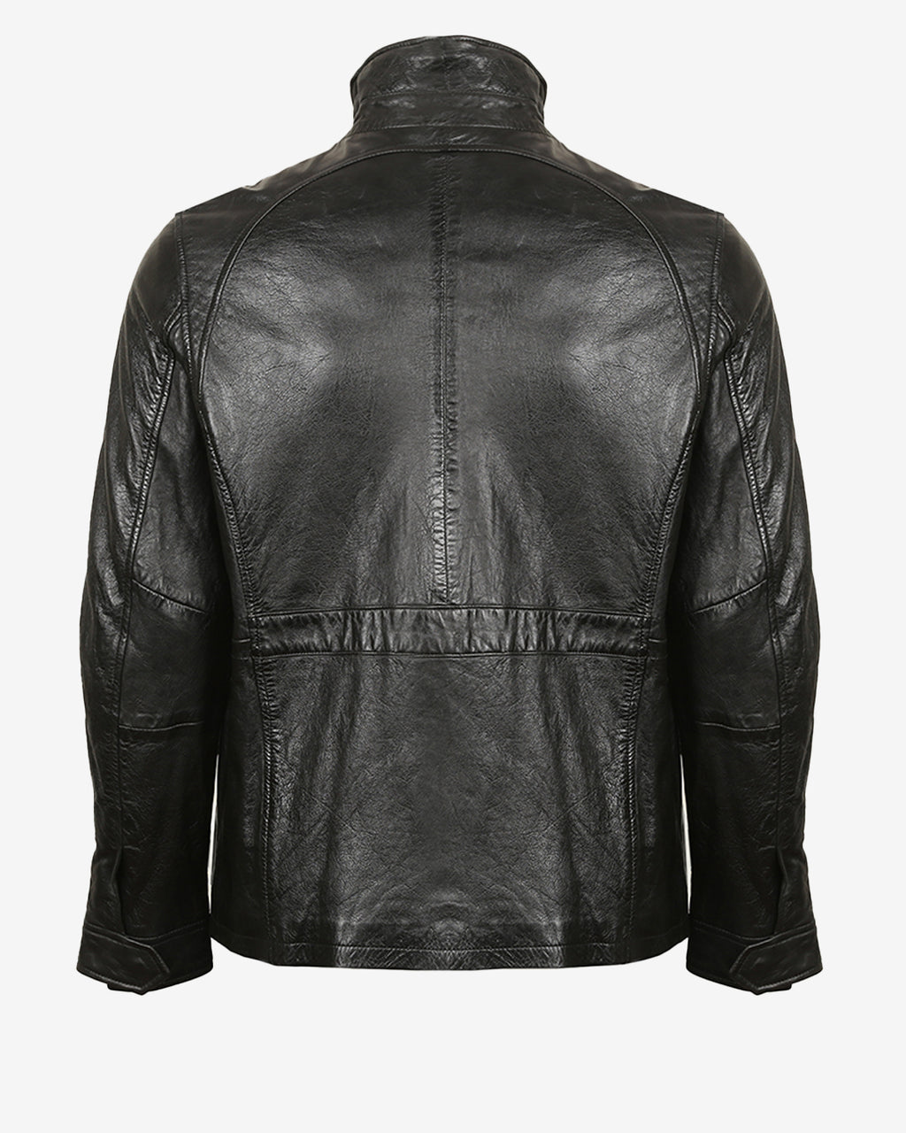 Utility Leather Field Jacket