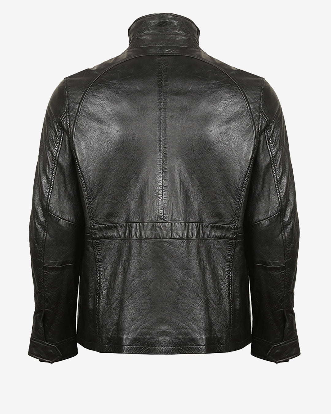 Utility Leather Field Jacket