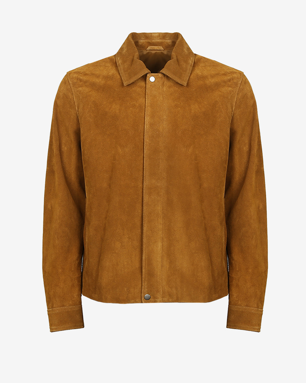 Minimal Leather Shirt Jacket