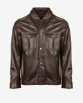 Classic Leather Shirt Jacket