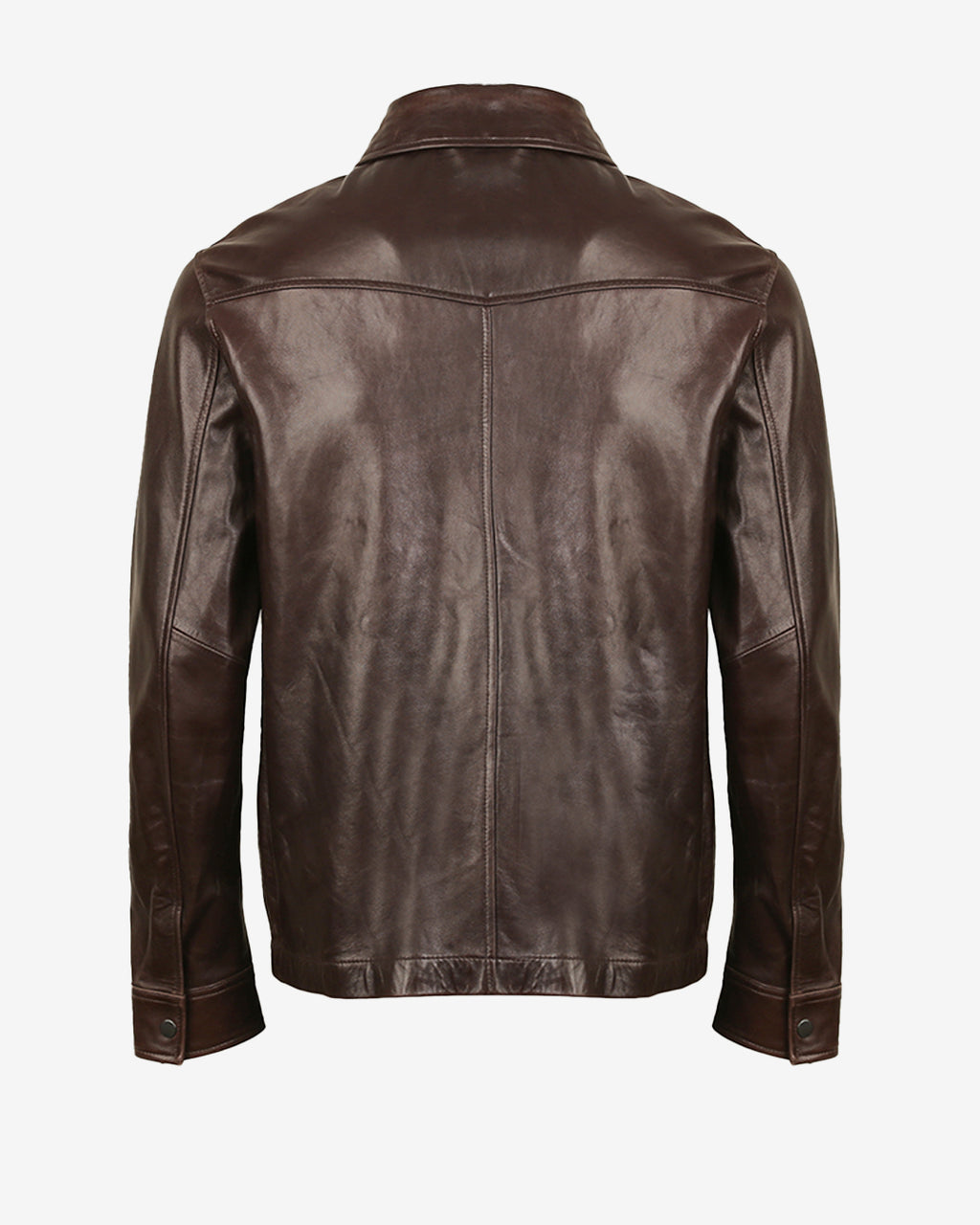 Classic Leather Shirt Jacket