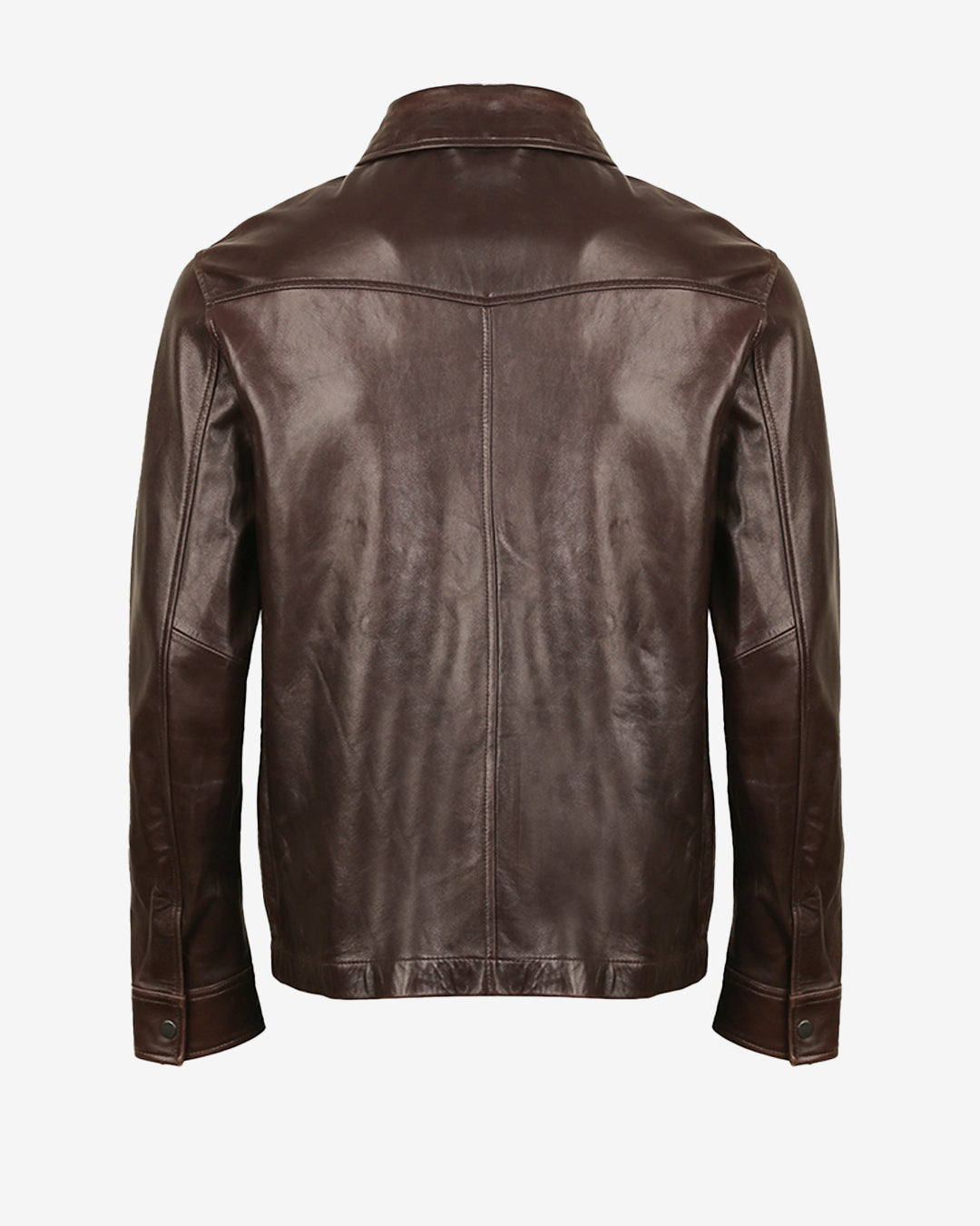 Classic Leather Shirt Jacket