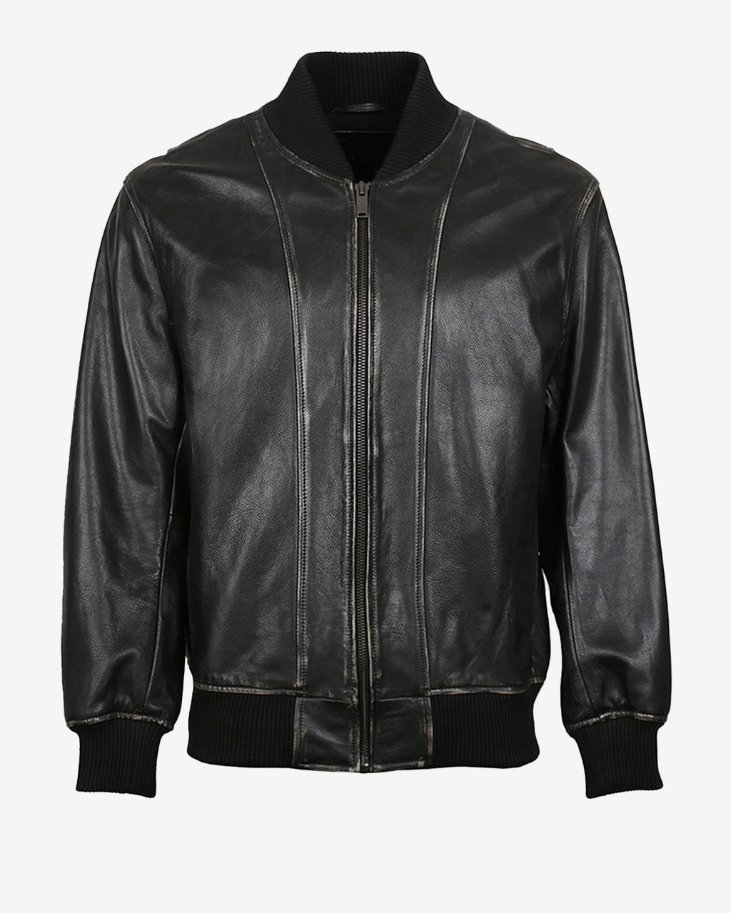 Classic Leather Bomber Jacket