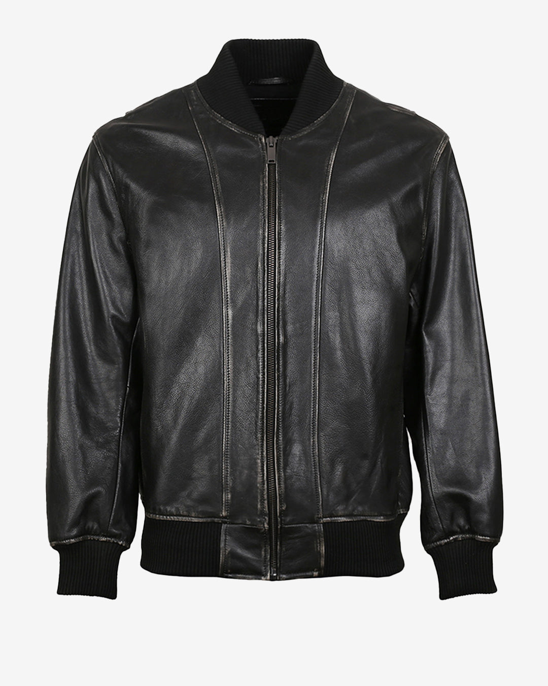 Classic Leather Bomber Jacket