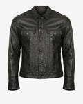Trucker  Leather Jacket