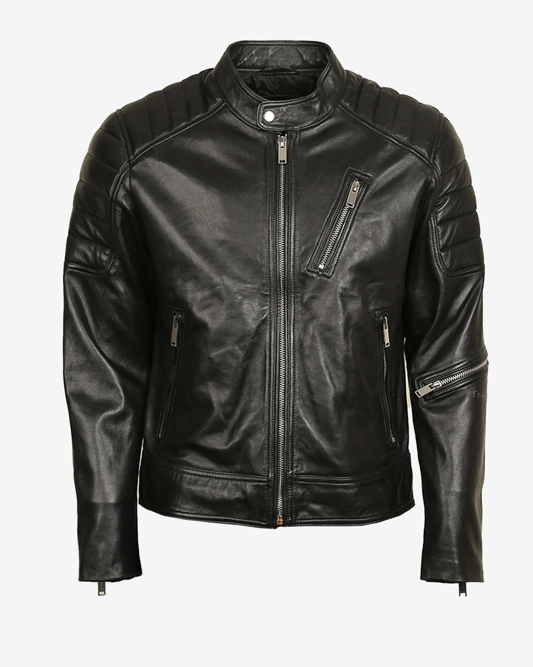Cafe Racer Leather Jacket