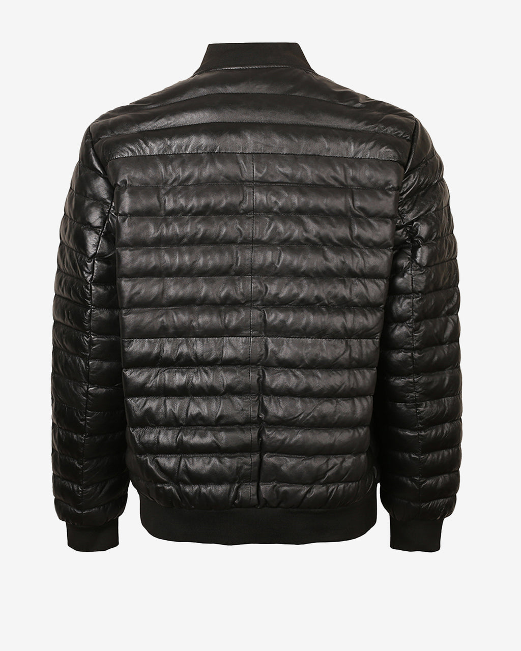 Quilted Leather Bomber Jacket
