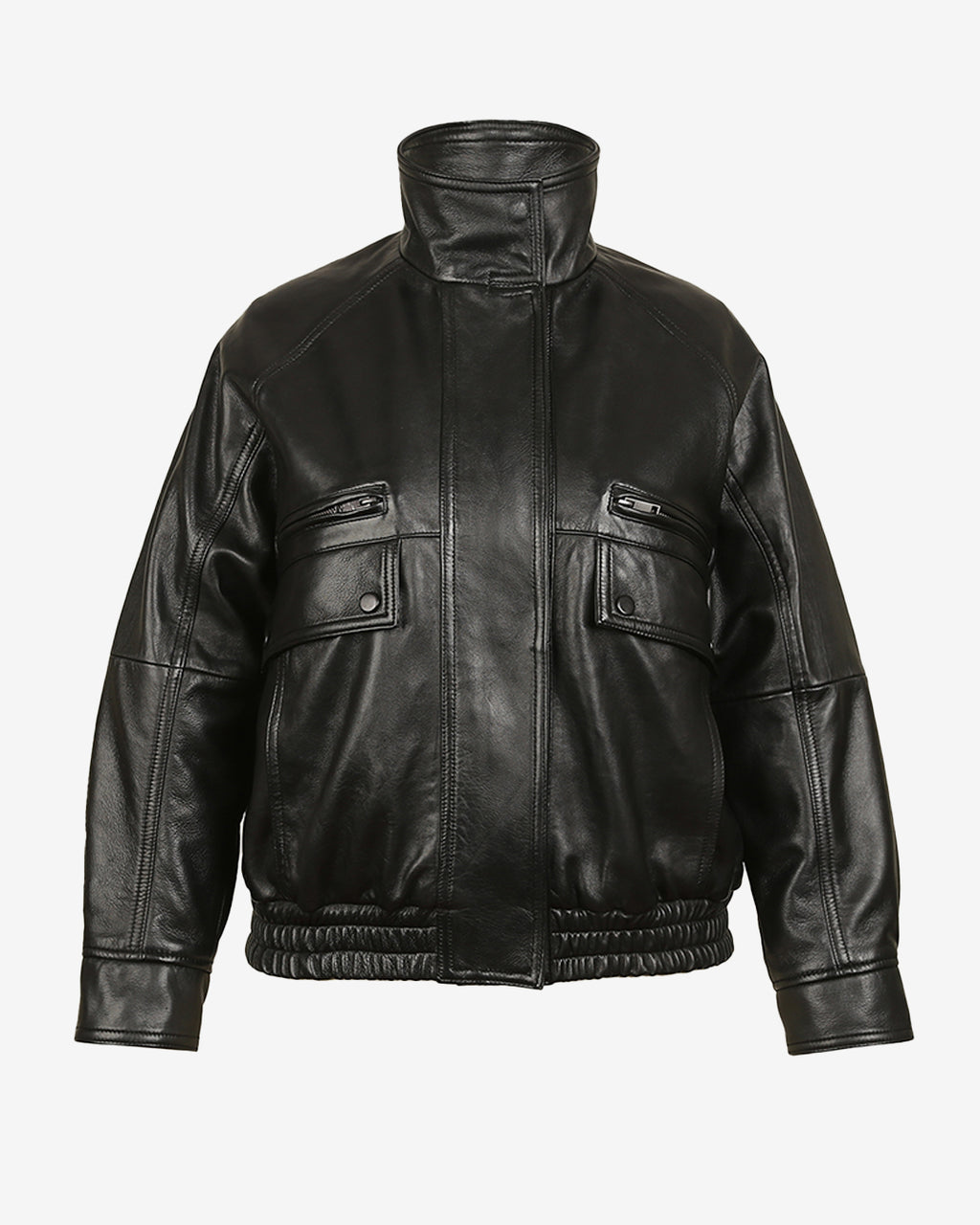 Saint Laurent Leather Bomber Jacket