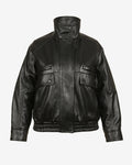 Saint Laurent Leather Bomber Jacket