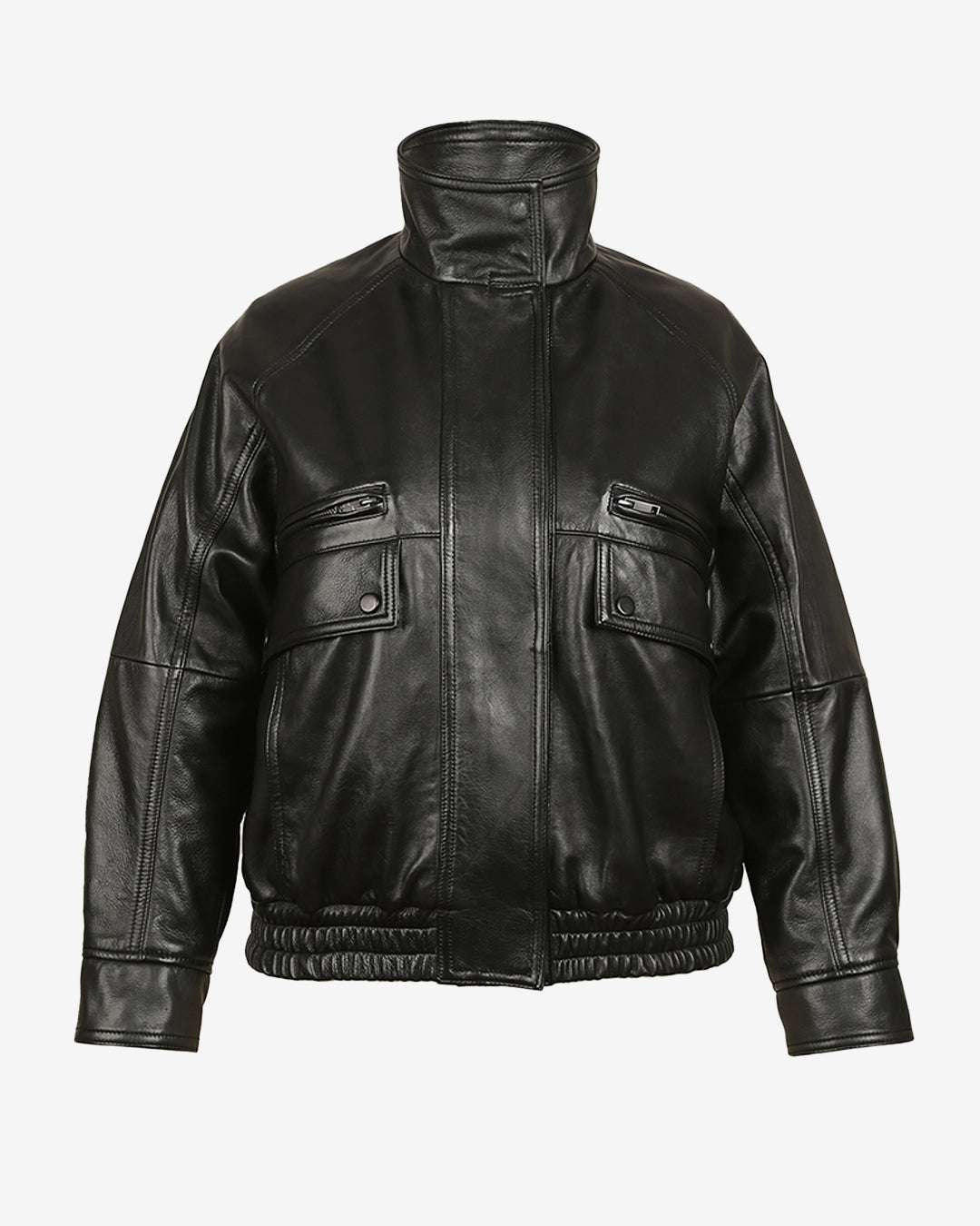 Saint Laurent Leather Bomber Jacket