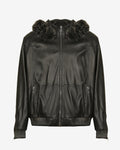 Oversized Fargo Bomber Jacket With Fur Hoodie