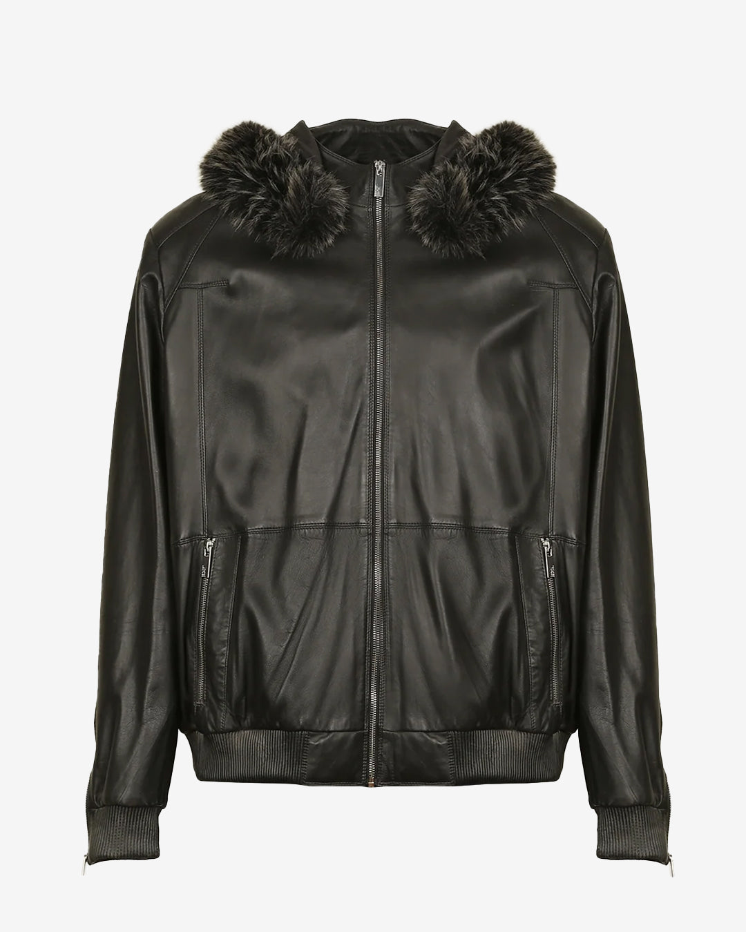 Oversized Fargo Bomber Jacket With Fur Hoodie