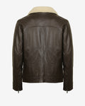Shearling biker Leather Jacket